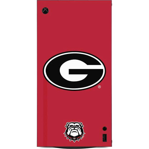 University of Georgia Logo Red XBox Series X Digital Edition Console Skin